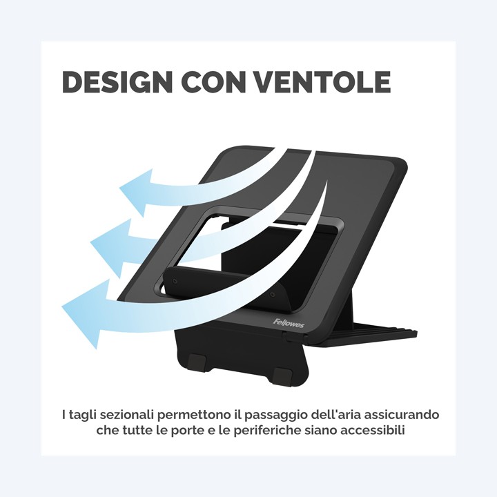 Supporto laptop Breyta nero Fellowes | Ecotempo