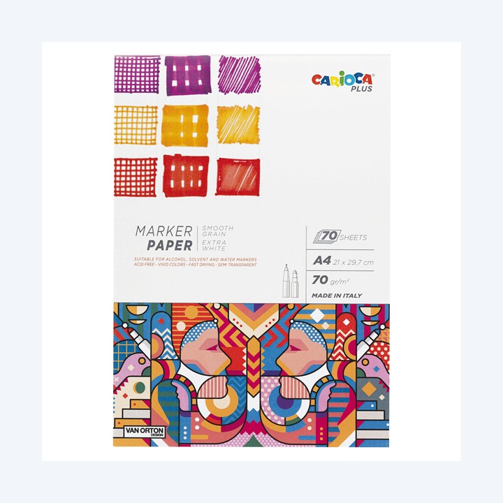 Album disegno pennarello A4 70 gr 50 fogli Carioca Plus | Ecotempo