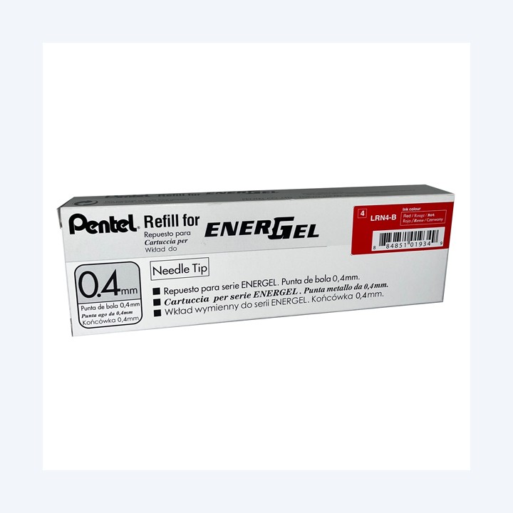 Refill Energel X LRN4 punta 0,4 mm rosso Pentel | Ecotempo