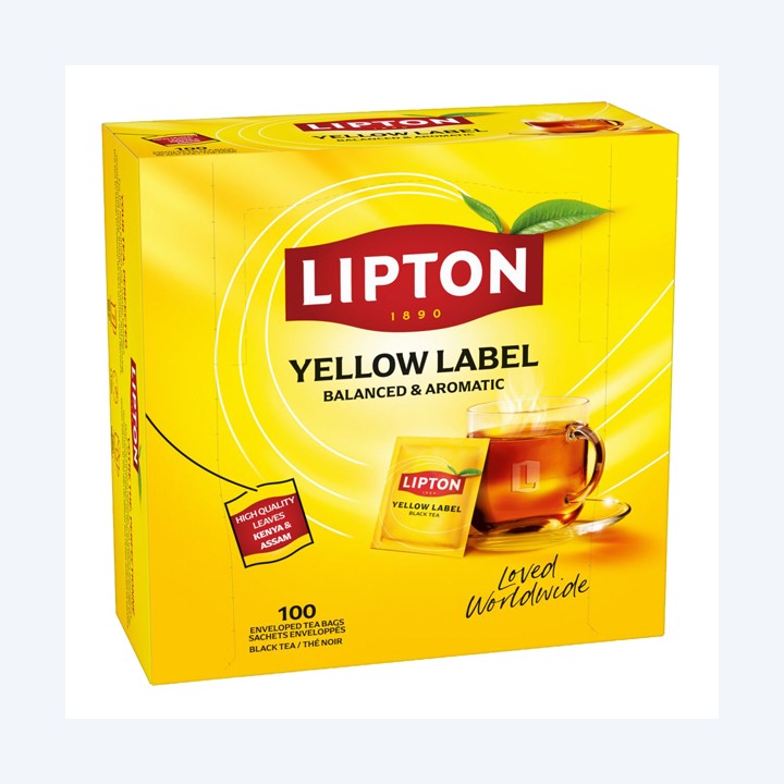 Tè nero Yellow Label in filtro Lipton conf. 100 pezzi | Ecotempo