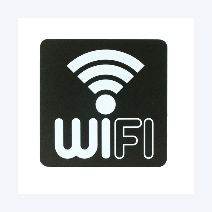Pittogramma adesivo Wifi 16 x 16 cm PVC — 100490 | Ecotempo