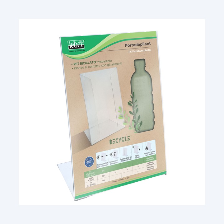 Portadepliant 15 x 21 cm PET riciclato Lebez | Ecotempo