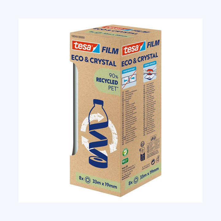 Nastro adesivo Crystal recycled 19 mm x — 100600 | Ecotempo