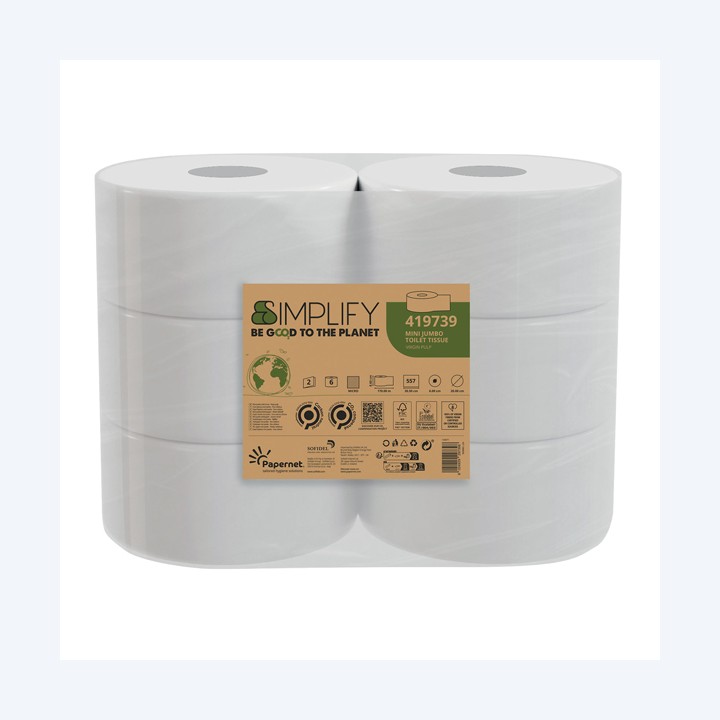 Carta igienica MiniJumbo Simplify 2 — 100616 | Ecotempo