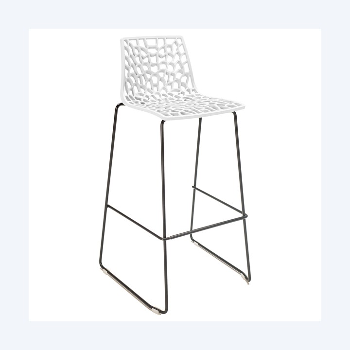Sgabello Spider Fix Nero opaco/bianco Grandsoleil | Ecotempo