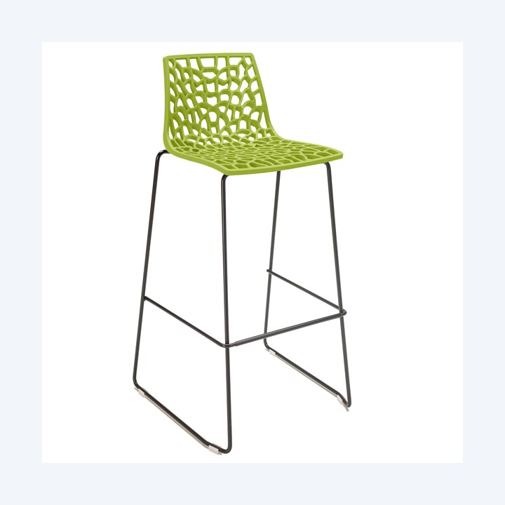 Sgabello Spider Fix Nero opaco/verde anice Grandsoleil | Ecotempo