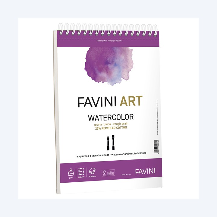 Album spiralato Watercolor A4 300 gr 20 — 100778 | Ecotempo