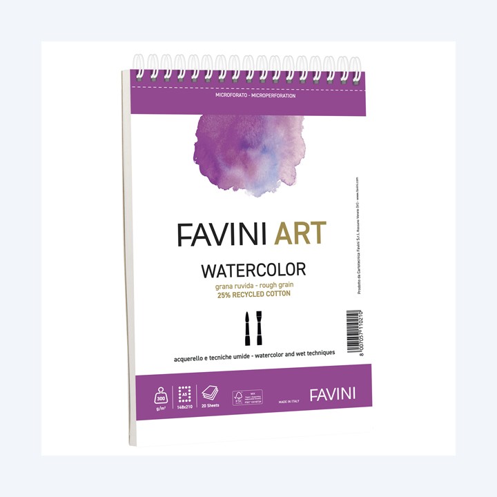 Album spiralato Watercolor A5 300 gr 20 — 100779 | Ecotempo