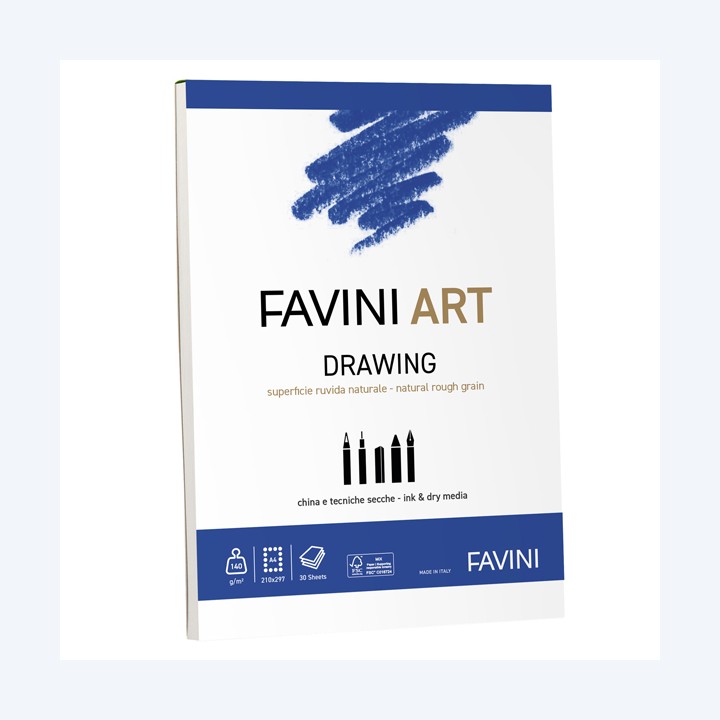 Album collato Drawing A4 140 gr 30 fogli Favini Art | Ecotempo