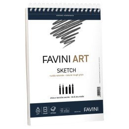 Album spiralato Sketch A4- 90 gr 40 fogli Favini Art | Ecotempo