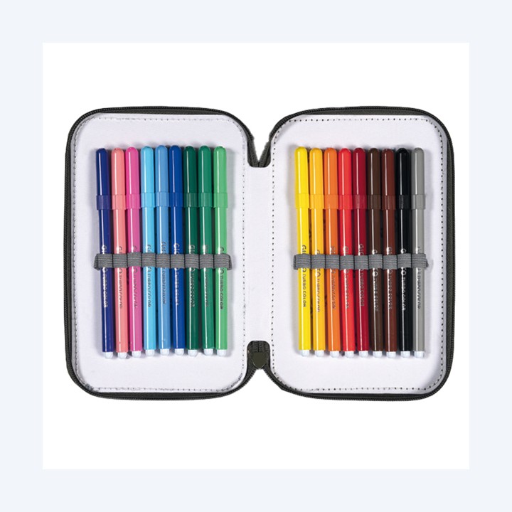 Astuccio Colors 3 zip 13 x 20 x 7,5 cm — 100974 | Ecotempo