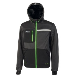 Felpa Galaxy taglia XL nero/verde U-Power | Ecotempo