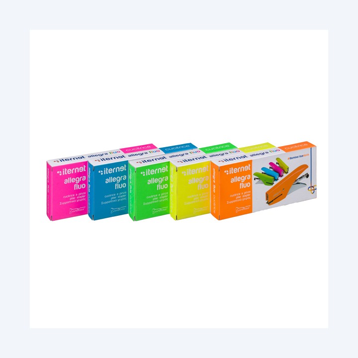 Cucitrice a pinza Allegra Fluo passo 6 arancio Iternet | Ecotempo