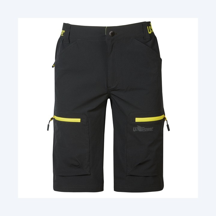 Bermuda Ares taglia L nero/giallo U-Power | Ecotempo