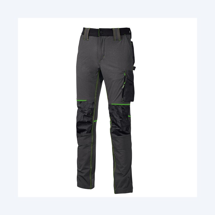 Pantalone da lavoro Atom taglia XL grigio/verde U-Power | Ecotempo