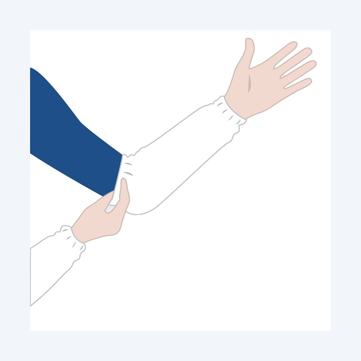 Coprimaniche monouso 40 cm LDPE bianco — 101563 | Ecotempo