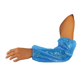 Coprimaniche monouso 40 cm LDPE azzurro — 101564 | Ecotempo