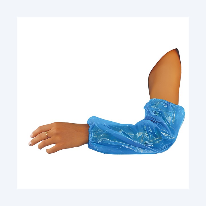 Coprimaniche monouso 40 cm LDPE azzurro — 101564 | Ecotempo