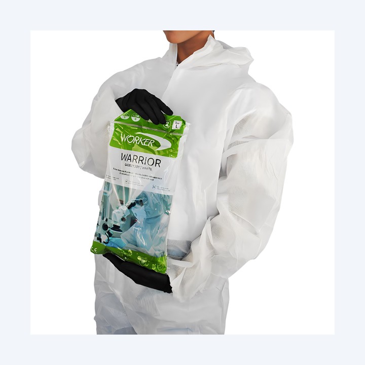 Tuta monouso Warrior taglia M SMS bianco Worker | Ecotempo