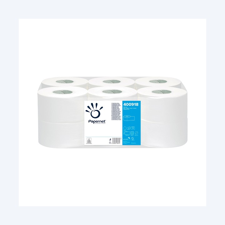 Carta igienica Mini Jumbo 2 veli 16,5 — 101800 | Ecotempo