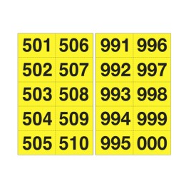 CARTELLI SEGNALATORI Numero adesivo da — 101843 | Ecotempo