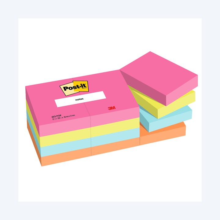 Blocco Post-it 653-POP 38 x 51 mm 100 — 101848 | Ecotempo