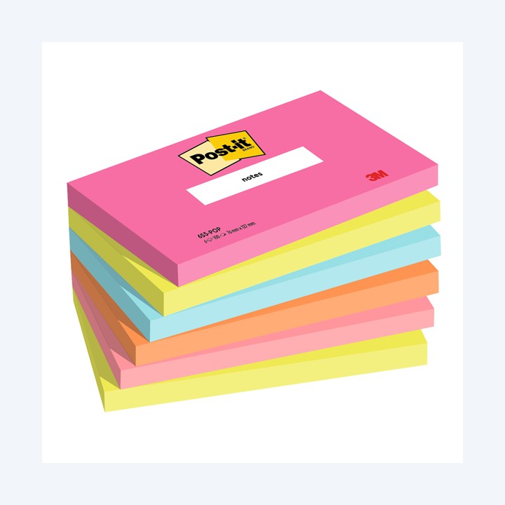 Blocco Post-it 655-POP 76 x 127 mm 100 — 101850 | Ecotempo