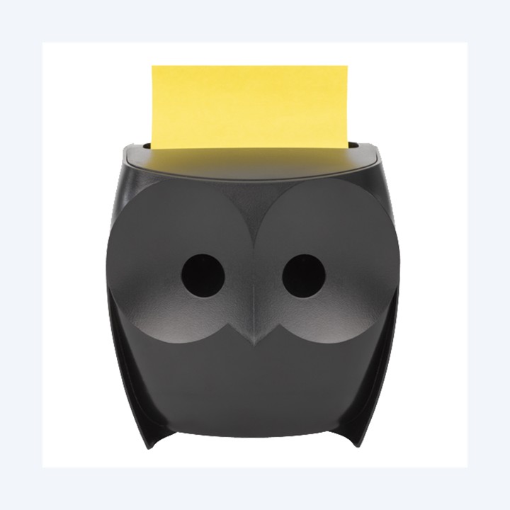 Dispenser gufo nero + ricarica Post-it — 101858 | Ecotempo