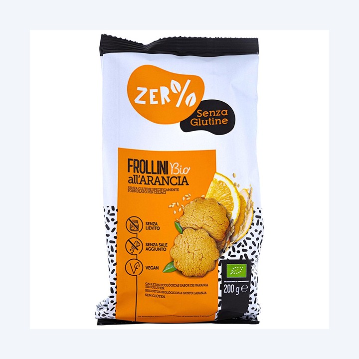Frollini arancia 200 gr Zer%glutine | Ecotempo