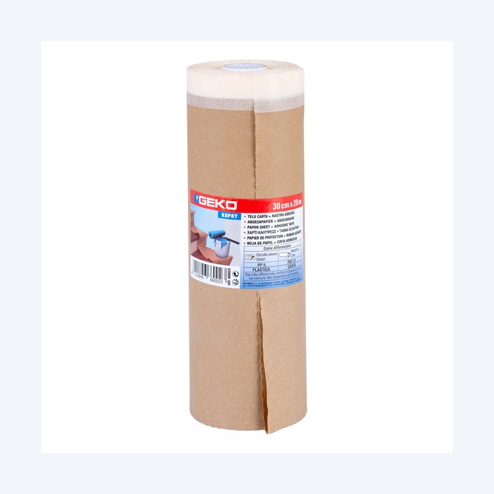 Bobina nastro adesivo e telo in carta 30 cm x 20 m Geko | Ecotempo