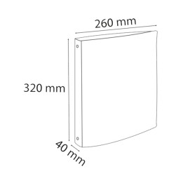 Raccoglitore foderato in PP A4 4 anelli — 102337 | Ecotempo