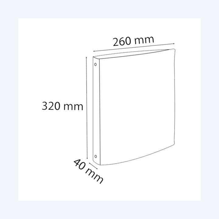 Raccoglitore foderato in PP A4 2 anelli — 102339 | Ecotempo