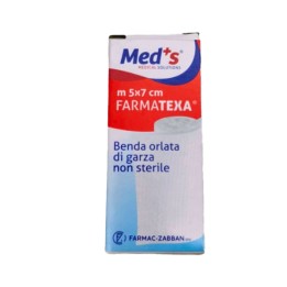 Benda di garza orlata 7 cm x 5 mt Med's conf. 12 pezzi | Ecotempo