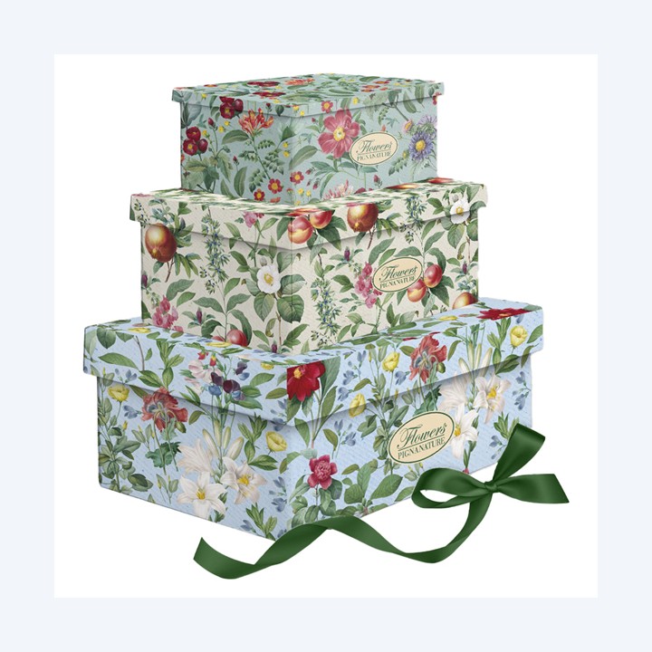 Set scatole regalo fantasia Flowers — 102589 | Ecotempo