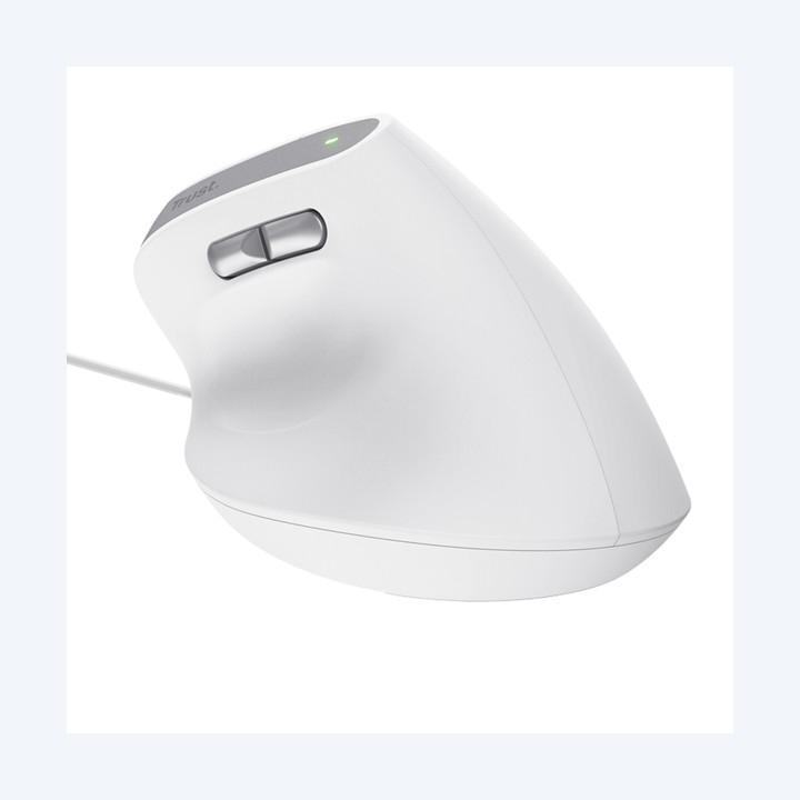 Mouse ergonomico Bayo II con filo bianco Trust | Ecotempo