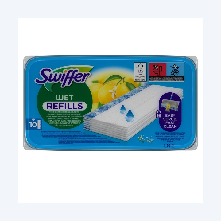 Panni lavapavimenti Wet Swiffer conf. 10 pezzi | Ecotempo