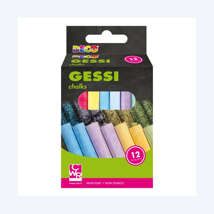Gessetti tondi ø 10 x 81 mm colori — 103092 | Ecotempo
