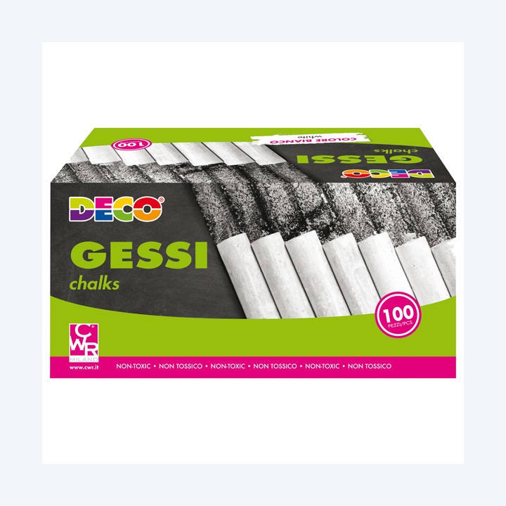 Gessetti tondi ø 10 x 81 mm bianco Deco — 103095 | Ecotempo