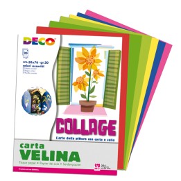Carta velina 50 x 76 cm 20 gr 5 colori — 103107 | Ecotempo