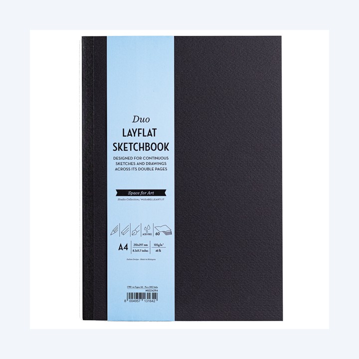Sketchbook Duo Layflat A4 105 gr 60 pag — 103112 | Ecotempo