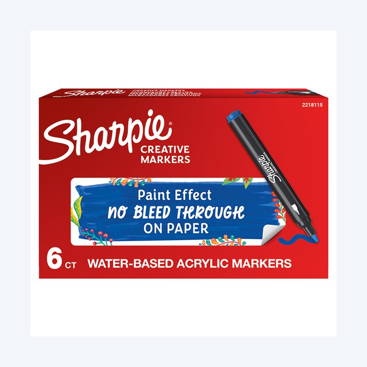 Marcatore acrilico punta tonda blu Sharpie | Ecotempo