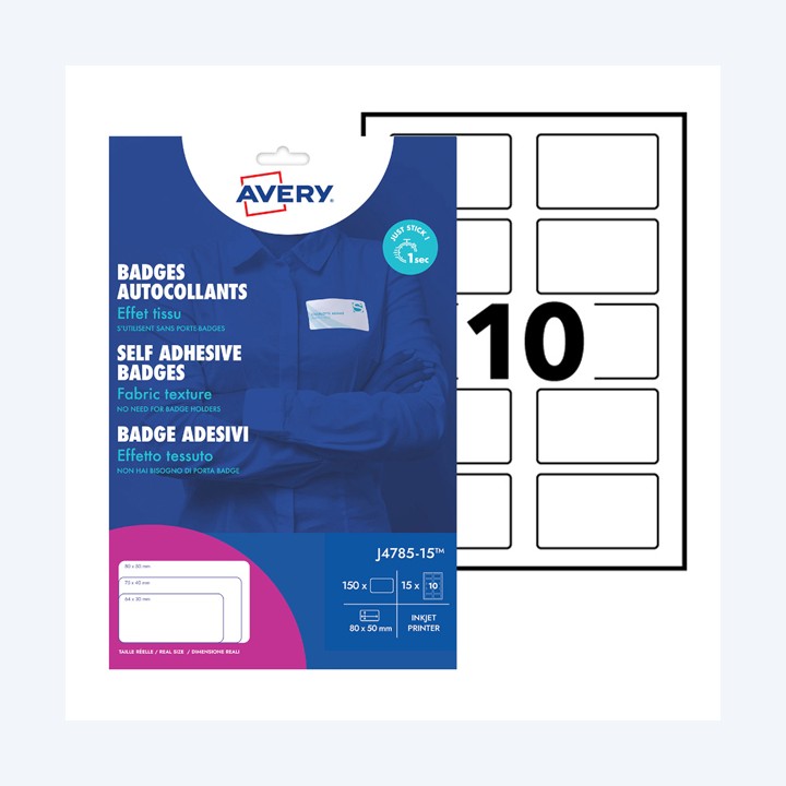 Etichette badge in seta acetata inkjet — 103369 | Ecotempo