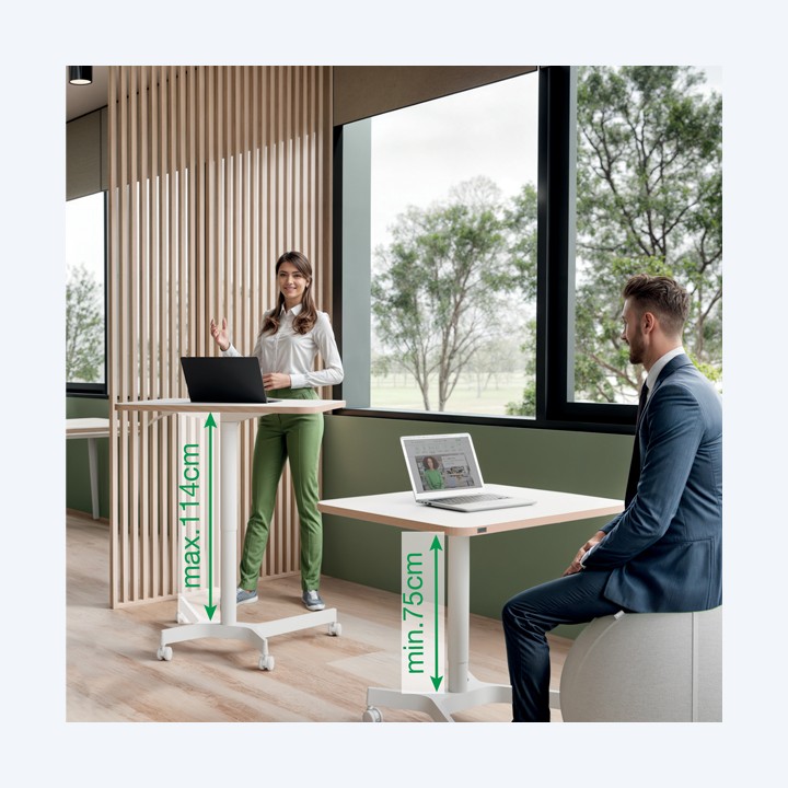 Scrivania Compatta pneumatica Sit-Stand — 103577 | Ecotempo