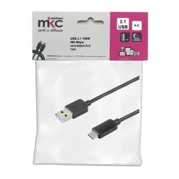 Cavo USB 2.0 A/C 100W 480Mbps 1 mt MKC Melchioni | Ecotempo