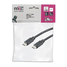 Cavo USB 2.0 C/C 100W 480Mbps 1 mt MKC Melchioni | Ecotempo