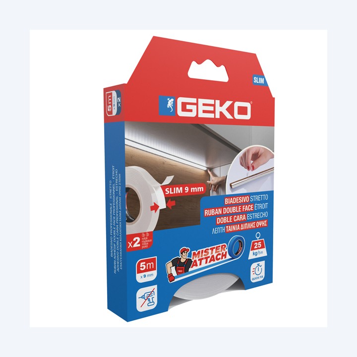 Nastro biadesivo SLIM Mister Attach 9 — 103639 | Ecotempo