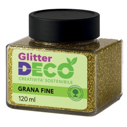 Glitter Bio grana fine 120ml oro Deco | Ecotempo