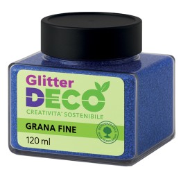Glitter Bio grana fine 120ml blu Deco | Ecotempo