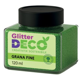 Glitter Bio grana fine 120ml verde Deco | Ecotempo