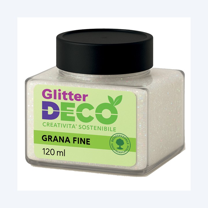 Glitter Bio grana fine 120ml iridescente Deco | Ecotempo